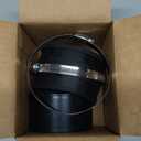 4 inch to 2-1/2 inch Reducer with 4 inch Flexible Cuff Rubber Coupler Fitting and Stainless Steel Hose Clamps for Dust Collection on Machinery and Workshop Vacuums