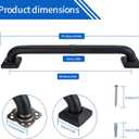 Bathroom SafetyGrab Bars for Elderly Seniors,Anti-Slip Shower Handles Toilet Grab Bars,High Weight Capacity,Wall Mounted Grab Bars for Bathtub Shower,Black Grab Bars (Black Knurled, 16-inch Grab Bar)
