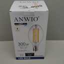 ANWIO LED ED37 Filament Brightness Bulb, 54W(300W Incandescent Equivalent) Nondimmable 5000K Daylight White with EX39 Extended Mogul Base, 8000Lm Alternative for HID/HPS/Metal Halide Bulb