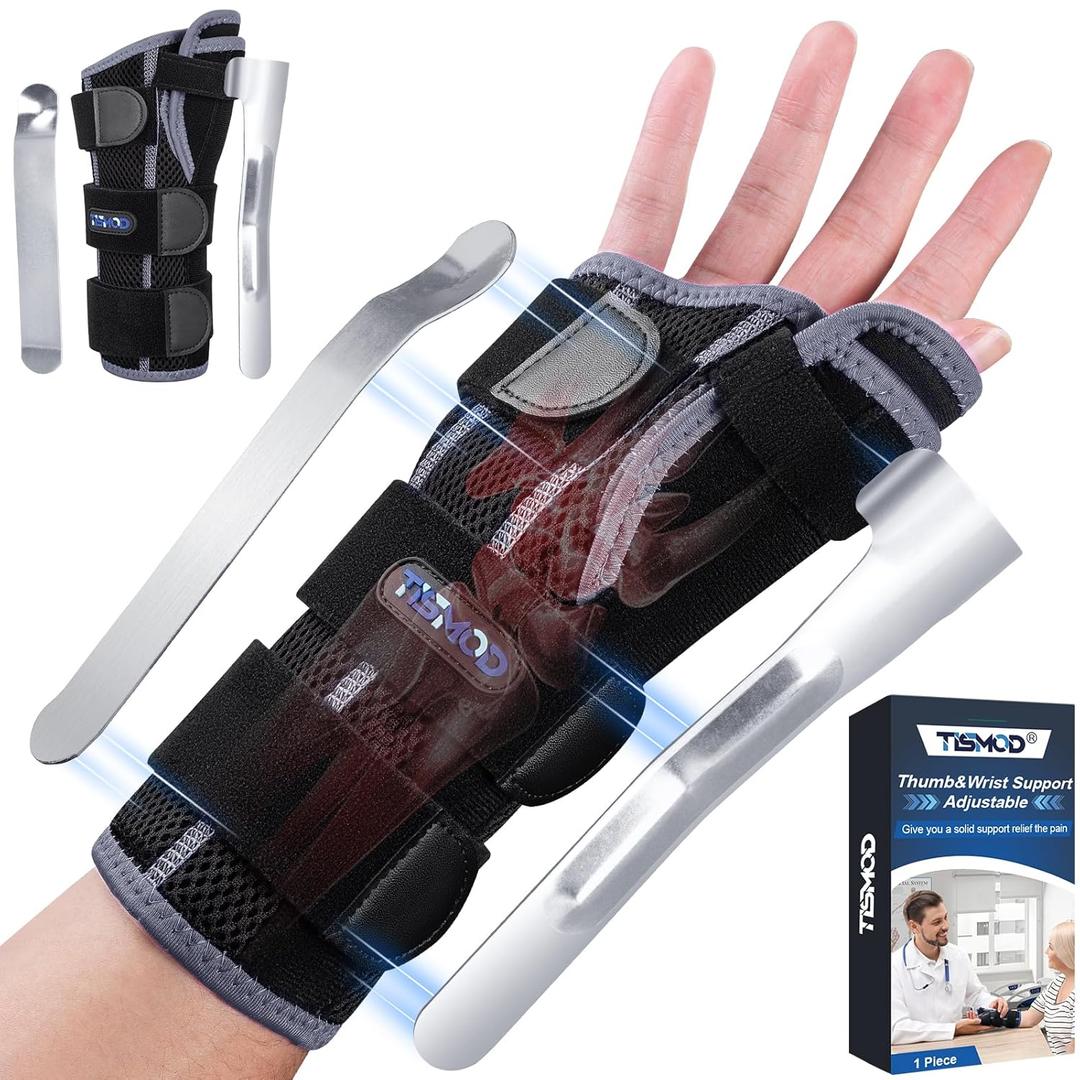 Carpal Tunnel Wrist Brace with Thumb Support,Adjustable Thumb Spica Splint Right Left Hand,Wrist Guard for Arthritis,Tendonitis,Pain,syndrome,De Quervain's Tenosynovitis Women & Men