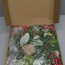 6 Pcs 9 Inch Mini Christmas Lambs Ear Wreaths for Kitchen Cabinet Small Eucalyptus Wreaths Xmas Lambs Ear Candle Rings Wreath for Christmas Front Door Porch Wall Window Indoor Outdoor Decorations