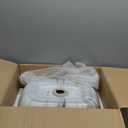 18x13 Bathroom Vessel Sink with Waterfall Faucet and Pop-up Drain Marbling Rectangle Vessel Sink White Bowl Sink Above Counter Ceramic Bathroom Sink Nordic Style