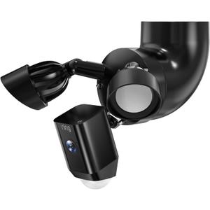 Eave Mount for Ring Floodlight Cam Wired Pro & (2nd Gen) / Plus, Ring Smart Lighting Floodlight Wired, Blink Wired Floodlight Camera, Wyze Flood Light Cameras V2/ Pro, and Roku Flood Light Cam - Black