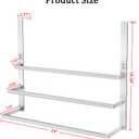 24Inch Brushed Nickel Over the Door Towel Rack, VOTZAAQ Stainless Steel Over Door Towel Holder, Door Towel Hanger with 3 Tier Towel Bars, Over Door Towel Storage for Bathroom