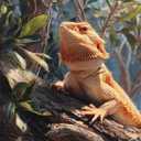 1000 Piece Wooden Puzzle for Adults  Bearded Dragon Lizard on Tree Branch Jigsaw Puzzle for Relaxing Home Decor and Gift