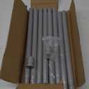 Curtain Rods for Windows 16 to 120 Inches Adjustable Length 1 Inch Diameter Window Curtain Rod with Aluminium End Cap, Silver Gray