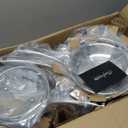 Stainless Steel Cookware Set,Tir-Ply Pots and Pans Set,10 Pcs Stainless Steel Induction Kitchen Cookware Sets,PFOA Free, Frying Pans,Saucepans,Saute Pan & Stock Pot,Compatible with All Cooktops