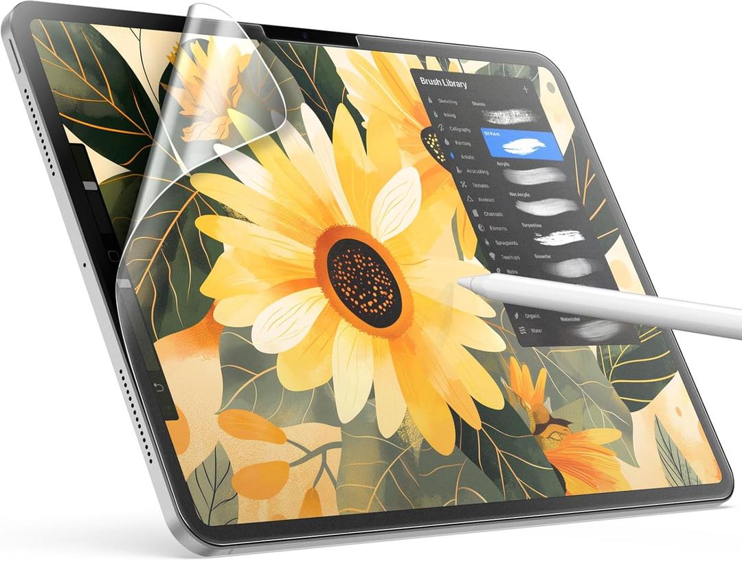 JETech Paper Screen Protector for iPad Pro 11-Inch M5/M4 (2025/2024), Anti-Glare, Matte PET Film for Drawing, 1-Pack