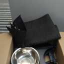 SHAINFUN Elevated Dog Bowl Stand for Large Dogs& Extra Large Dogs with 3 Bowls 101oz– 4 Adjustable Height Raised Pet Feeder with Anti-Spill Mat, Stainless Steel Food & Water Station