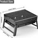 Portable Charcoal Grill Foldable 17" BBQ Charcoal Grill Compact Tabletop Barbecue Grill Small BBQ Grill for Outdoor Travel Backyard Picnic Beach