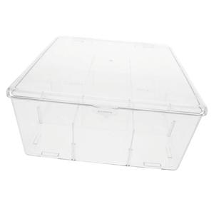 Operitacx Acrylic Card Storage Box with Compartments Transparent Game Card Organizer and Versatile Storage for Trading Cards Crafts and Accessories High Transparency