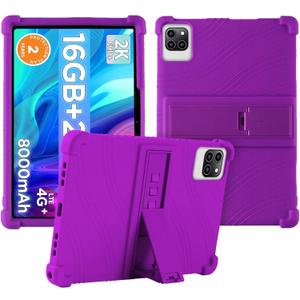 Case for Callsky-Tab Ctab 12 Tablet 12 inch,Soft Silicone Protector Cover,Kids Friendly,Adjustable Stand Tablet Cover,4 Corners Thicken Shockproof,Purple