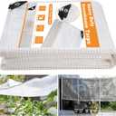 16 Mil Greenhouse Cover,Clear Plastic Tarps Heavy Duty Waterproof 8x12,UV Resistant Poly Clear Tarps with Grommets, Greenhouse Heavy Duty Tarp for Gardening, Farming, Nursery, Garden