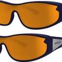 BattleVision Storm Wraparounds Bad Weather Driving Glasses, AS-SEEN-ON-TV, Fits Over Your Prescription Eyeglasses & Reading Glasses, See Clearer, Anti-Glare, Reduces Glare in Rain, Snow & More, Unisex