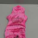 Rhinestone Crown Soft Velvet Dog Hoodie Jumpsuit for Dog Cat Puppy Winter Hooded Pajamas Tracksuit Outfits Pink 