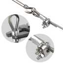 1/8" Wire Rope KitSteel Wire Cable200FT Turnbuckles for Cables WireVinyl Coated Stainless Steel Cable Wire for Outdoor,Garden,Kitchen,Craft with Turnbuckle