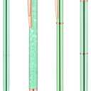 BESARME 4 Pcs Green Pens for Women, Mother's Day Gifts Green Gifts for Girls Fancy Pen Glitter Diamond Pens Black Ink Cute Pen for School Wedding Office Supplies