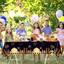 2 x Adirasenotek 3Pcs Ramadan Mubarak Party Tablecloths,87" Lx51 W Rectangular Plastic Table Covers,Disposable Tablecloths for Decoration,Birthday Party,Baby Showers(Black)