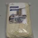 NeColorLife Velvet Ottoman Cover Square, Stretchable Footrest Stool Slipcover with Elastic Band for Rectangle and Square Storage Ottoman (Large, Cream (With Warm Undertones)) (L Length: 35"-45",Width: 31"-43")