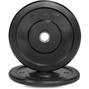 CAP Barbell Rubber Olympic Bumper Plate | Multiple Options/Colors 15lbs - Pair