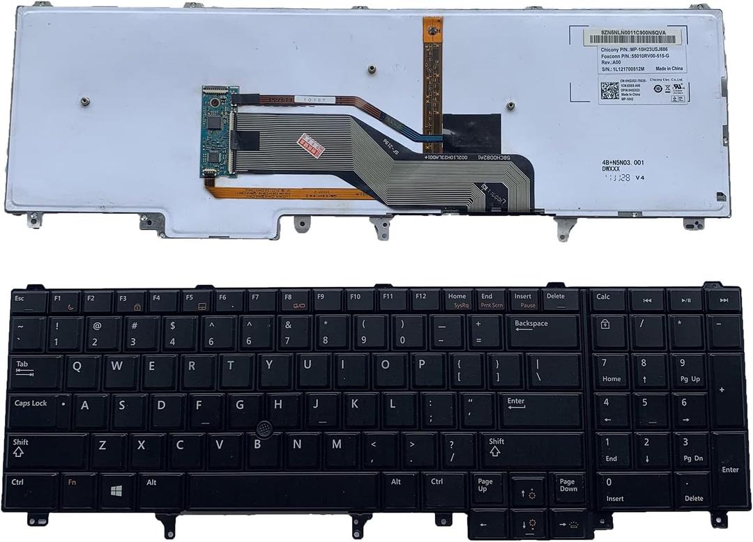 Laptop Replacement US Layout with Backlight with Pointing Keyboard for Dell Latitude E6520 E6530 E6540 E5520 E5530 Precision M4600 M6600 M6700 M6800 M4700 0HG3G3