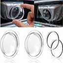 2PCS Car Camera Lens Protector,High-Transparency Car Rear View Backup Camera Cover Provides Full Protection,Anti-Scratch Cars Rear View Cameras Cover Cars Accessories