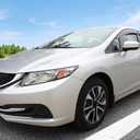 Tape on Outside Mount Window Visor Compatible with 2012-2015 Honda Civic Sedan, Slim Style Acrylic Smoke Tinted & Semi-Transparent Sun Rain Wind Guards Shield Vent by IKON MOTORSPORTS, 2013 2014