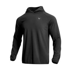 NORTHYARD Men's Running Hoodie Lightweight Fleece Workout Pullover Long Sleeve Cold Weather Hooded Sweatshirts Athletic Gym BLACK L