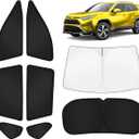 KUST Car Window Shades for Toyota RAV4 2019-2025 Windshield Sun Shade Side Window Cover UV Block Privacy Protection Rav 4 Accessories for Camping Blackout Rear Back Full Set 8PCS