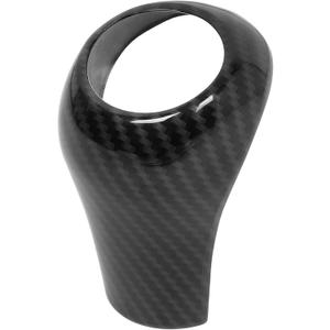 X AUTOHAUX Car Gear Shift Knob Panel Cover Carbon Fiber Pattern Sticker for Mercedes-Benz A/C-Class 2004-2011