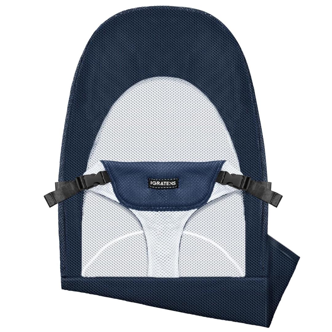 Fabric Seat for Bouncer - Cover for Baby Bjorn Bouncer Balance Soft & Bliss, Ventilated Mesh, Skin -Friendly, Machine Washable, Navy Blue Fabric Seat for Bouncer - Cover for Baby Bjorn Bouncer Balance Soft & Bliss, Ventilated Mesh, Skin -Friendly, Machine Washable, Navy Blue