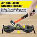 Floor Gap Fixer Tool - Heavy Duty 45 Striking Surface Floor Gap Repair Tool with Dual Enhanced Suction Cup, Plank Grabber Floors Fix Pro Made of Iron for Fixer Laminate/Vinyl Flooring Tools