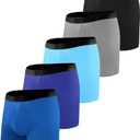 BEENIUBEE Incontinence Underwear for Men 150ML Absorbent Washable Reusable Heavy Flow Bladder Cotton Leak Proof Protective Boxer Briefs 3 Pack (Multicolor01, Large)