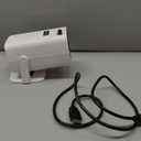 Mini Projector, Portable Projector 4K & Full HD 1080P Support, 270 Rotation Outdoor Projector, Movie Projector Compatible with Smartphone, TV Stick, Laptop, PS4, HDMI, USB (No WiFi or Bluetooth)