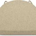 Shinnwa Dining Chair Cushions, Non-Slip Kitchen Chair Cushions with Ties and Machine Washable Cover, 17 x 16.5 x 2in, Natural Linen