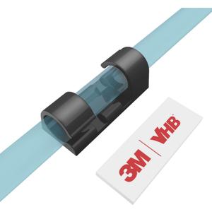 Cable Clips with Strong Self-Adhesive, XIAOXI Cable Management TV PC Wire Holder Sticky Tidy and Organizer Cord and Wires - 40 Pcs (Black)