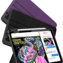 TORRAS for iPad Air 11 inch Case M2 2024, iPad Air 6th/ 5th / 4th Generation Case with Pencil Holder, Auto Sleep/Wake, Protective Leather Stand Cover, Black