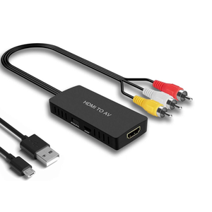 Dingsun HDMI to RCA Converter for Old TV Adapter, HDMI to Composite Converter Compatible Roku, Chromecast, PC, Laptop, Xbox, STB, VHS, VCR, DVD, Blu-Ray Player, Android TV Box