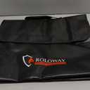 ROLOWAY Large (17 x 12 x 5.8 inches) Fireproof Bag, Water Resistant Fireproof Document Bag Safe for Money, Documents and Valuables Storage (Black)