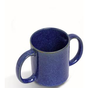 2activelife Double Grip Ceramic Mug: BPAFree Dual Handle Design for Secure Hold, 11.83 US Fl. Oz. (350 Ml), Elegant Blue Color, Microwave Safe Drinking (Blue)