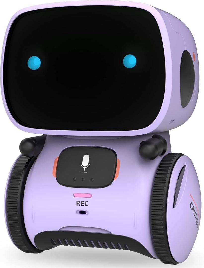GILOBABY Kids Robot Toys, Interactive Toys Companion Smart Talking Robotic with Voice Control Touch Sensor, Singing, Dancing, Recording, Repeat, Birthday Gifts for Girls Ages 3+ Years (Purple)