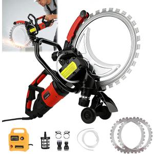 16" Concrete Ring Saw, 9500W Toroidal Electric Concrete Saw Cutting Machine, Wet Cutting System, Max Cutting Depth 11.8" Electric Ring Cutter For Brick, Concrete, Marble And Rebar(9500W)