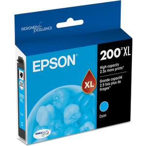 EPSON 200 DURABrite Ultra Ink High Capacity Cyan Cartridge (T200XL220-S) Works with WorkForce WF-2520, 2530, 2540, Expression XP-200, 300, 310, 400, 410