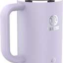 Takeya Stainless Steel Tumbler with Handle and Straw (40 oz, Vivacity Purple) - Insulated Water Bottle with Straw for Water & Iced Beverages