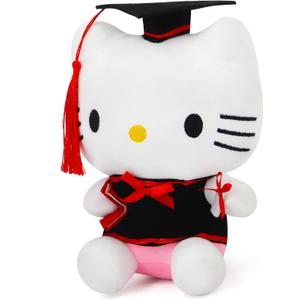 RELIGES 7.8'' Graduation Plush Stuffed Animal Toy - Soft Graduate Bear Doll for Kids & Adults, Graduation Party Decorations, Unique Keepsake Gift for Graduates & Fans(White)