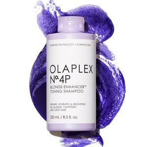 Olaplex N.4P Blonde Enhancer Purple Toning Shampoo: Neutralizes Brassiness & Strengthen | Repairs Damages & Hydrates Hair | For Coily, Curly, Straight, and Wavy