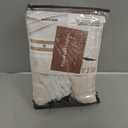 Natural Pinch Pleated Linen Curtains 92 Inches Long 2 Panels Set for Living Room, Farmhouse Beige Cream Semi Sheer Light Filtering Drapes with Back Tab for Bedroom 90-92 Inch Length Windows Viral Burg