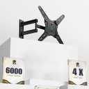 Pipishell Full Motion TV Wall Mount for 26-65 inch Flat or Curved TVs up to 77 lbs, TV Bracket Wall Mount with Articulating Arms, Extension, Tilt, Swivel, Leveling, Max VESA 400x400mm, PIMF7