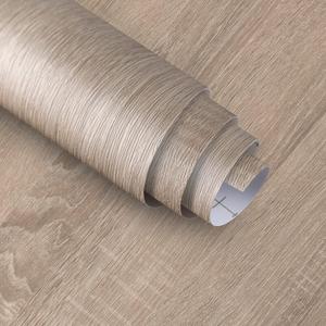 Boobest Large Size Natural Wooden Wall Paper Roll 31.5"x354" Light Gray Oak Textured Peel and Stick Wallpaper Removable Wood Grain Contact Paper Wood Look Wallpaper for Door Bathroom Wall Furniture