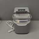 Countertop Ice Maker Machine, 8 Ice Cubes in 6 mins, 26lb/Day Bullet Ice with 2 Sizes- Portable Mini, Energy Saving & Basket/Scoop for Home/Party/Travel/Camping/Bar,Grey